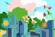 Building a Green Planet, an Illustration by Hurcastock! (Thumbnail 2 of 7)