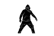 Hooded Street Ninja Silhouette, an Illustration by Gfx_Store (Thumbnail 2 of 10)
