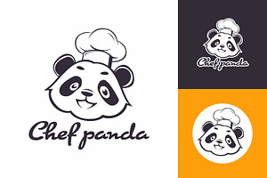 Smiling Panda Chef Mascot, a Branding & Logo Template by Saba Vector