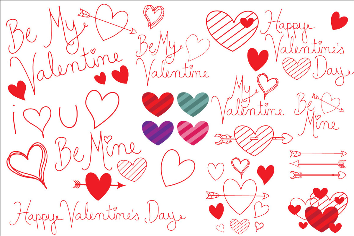 Simply Valentine Doodles, an Illustration by Lindsay Hartwell (Photo 2 of 2)
