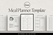 Meal Planner Canva Template, a Presentation Template by HelloKarla (Thumbnail 1 of 6)