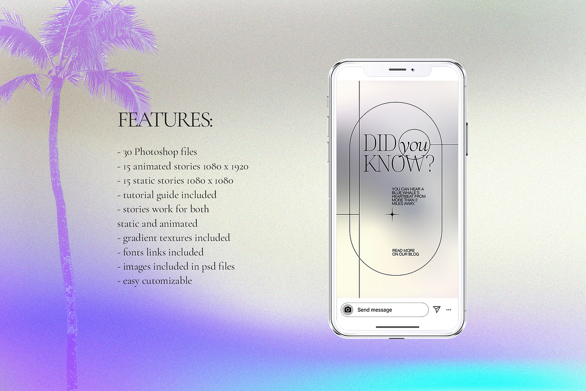 Gradient Aesthetic Insta PSD + Canva, a Social Media Template by Marie T (Photo 15 of 16)