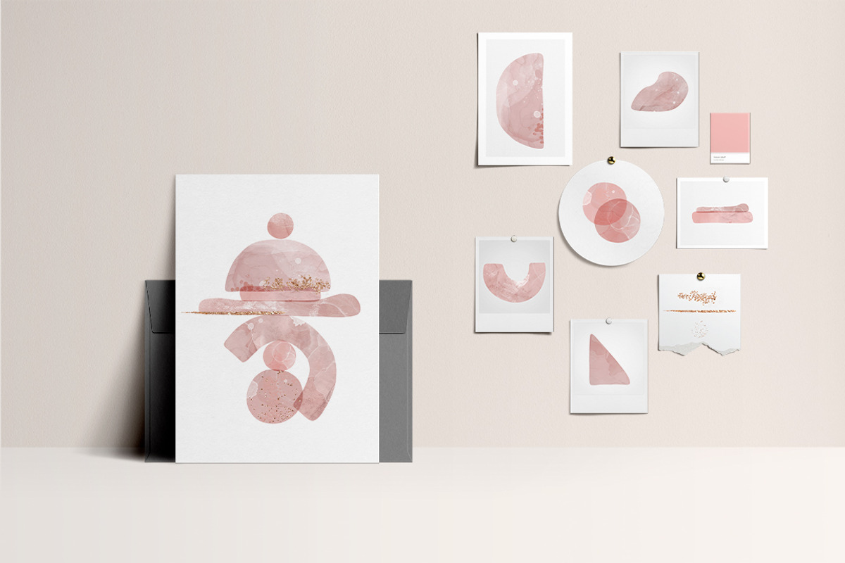 Abstract Shapes and Golden Decor, a Decorative Illustration by Elina Kovtunova (Photo 6 of 15)