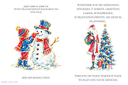 Christmas Night Clipart, a Seasonal Illustration by Markicha Art (Thumbnail 2 of 6)