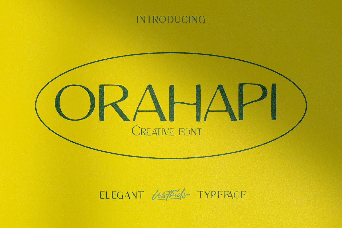 ORAHAPI Elegant Typeface, a Sans Serif Font by Lostkids (Photo 2 of 8)