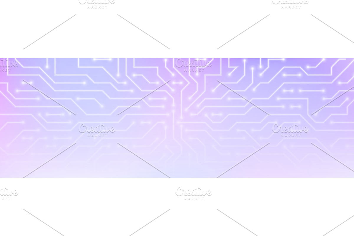 White circuit line pattern on purple, a Technology Illustration by art PVP - market