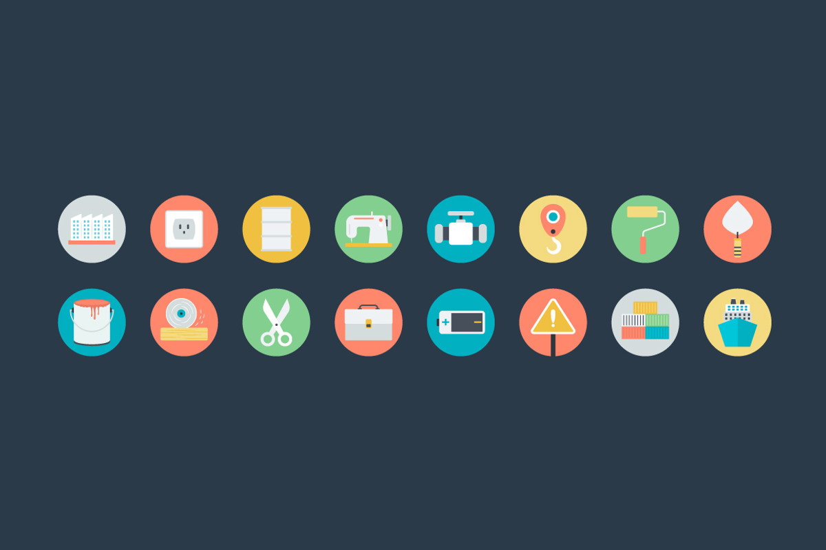 75 Flat Industrial Vector Icons, a Duotone Icon by Vectors Market (Photo 3 of 3)