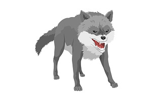 Gray wolf. A predatory beast. Wild, an Object Illustration by the8monkey