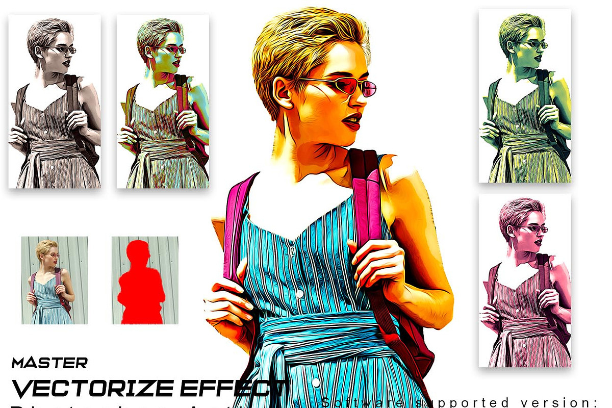 Master Vectorize Effect Ps Action, an Action Add-On by Studio Retouch (Photo 1 of 11)