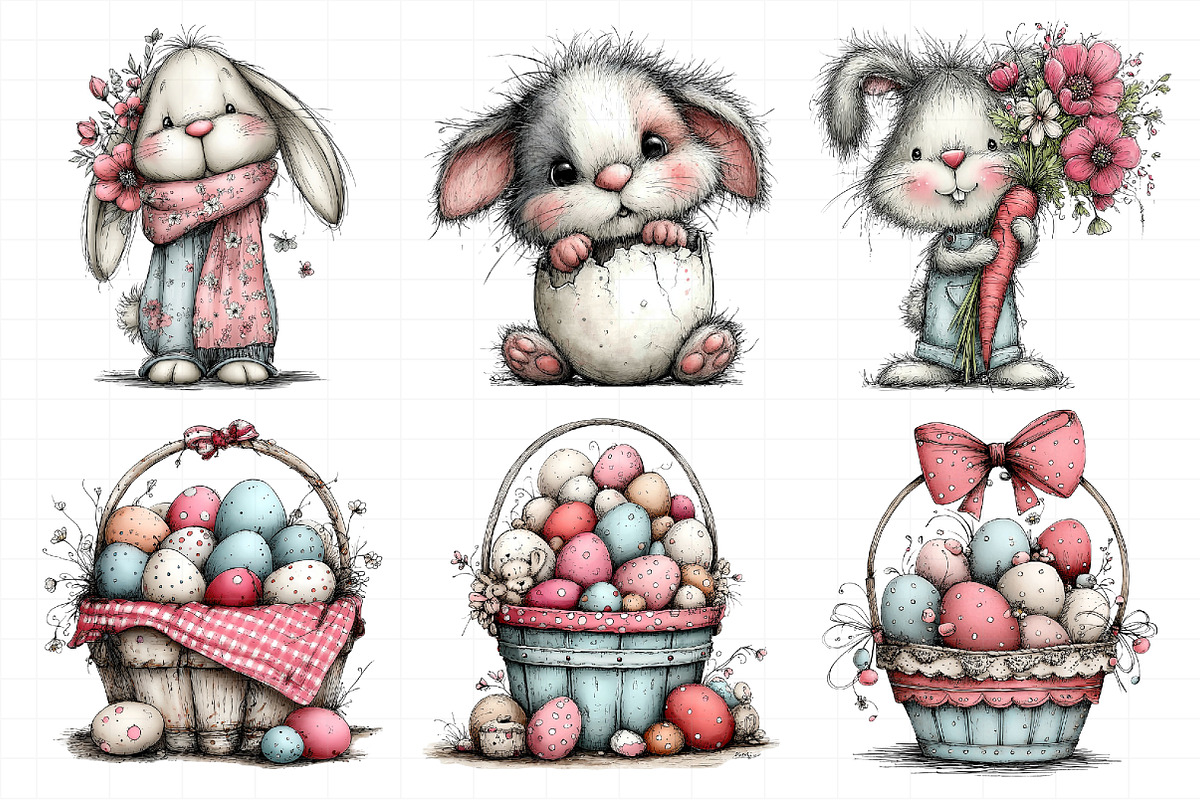 Whimsical Easter Clipart, an Illustration by Daily.Designs (Photo 8 of 8)