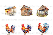 Chicken Coop Clipart, Baby Chick PNG, an Animal Illustration by BrushstrokeArtGB (Thumbnail 3 of 9)