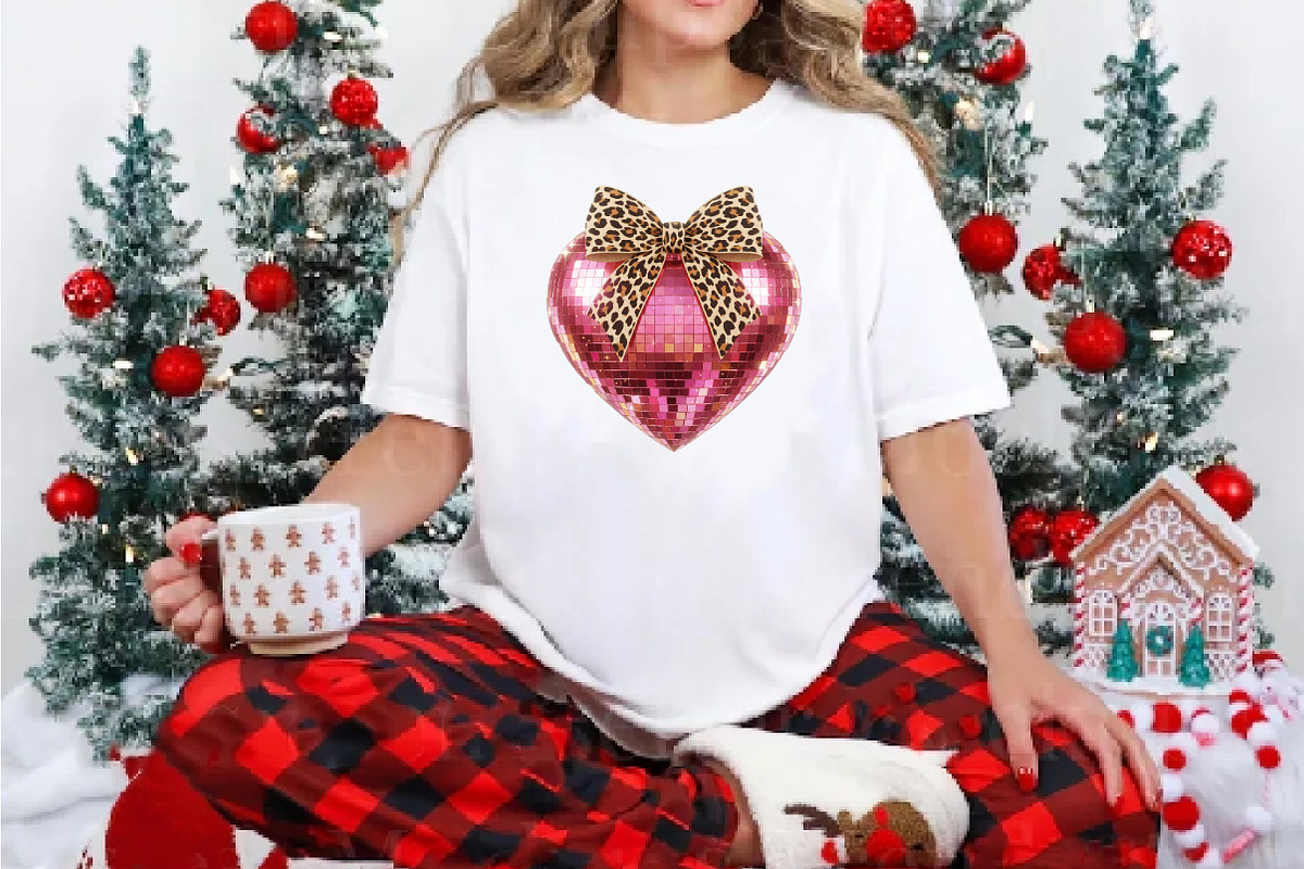 Pink Disco Heart Leopard Bow, an Illustration by DreamArtGraphic (Photo 4 of 6)