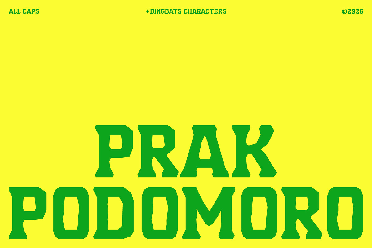 PRAK Podomoro Hand-Cut Display Font, a Serif Font by Healltica.std (Photo 1 of 21)