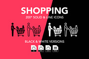 200 Shopping Vector Icon Set, a Duotone Icon by Genestro Shop (Thumbnail 1 of 5)