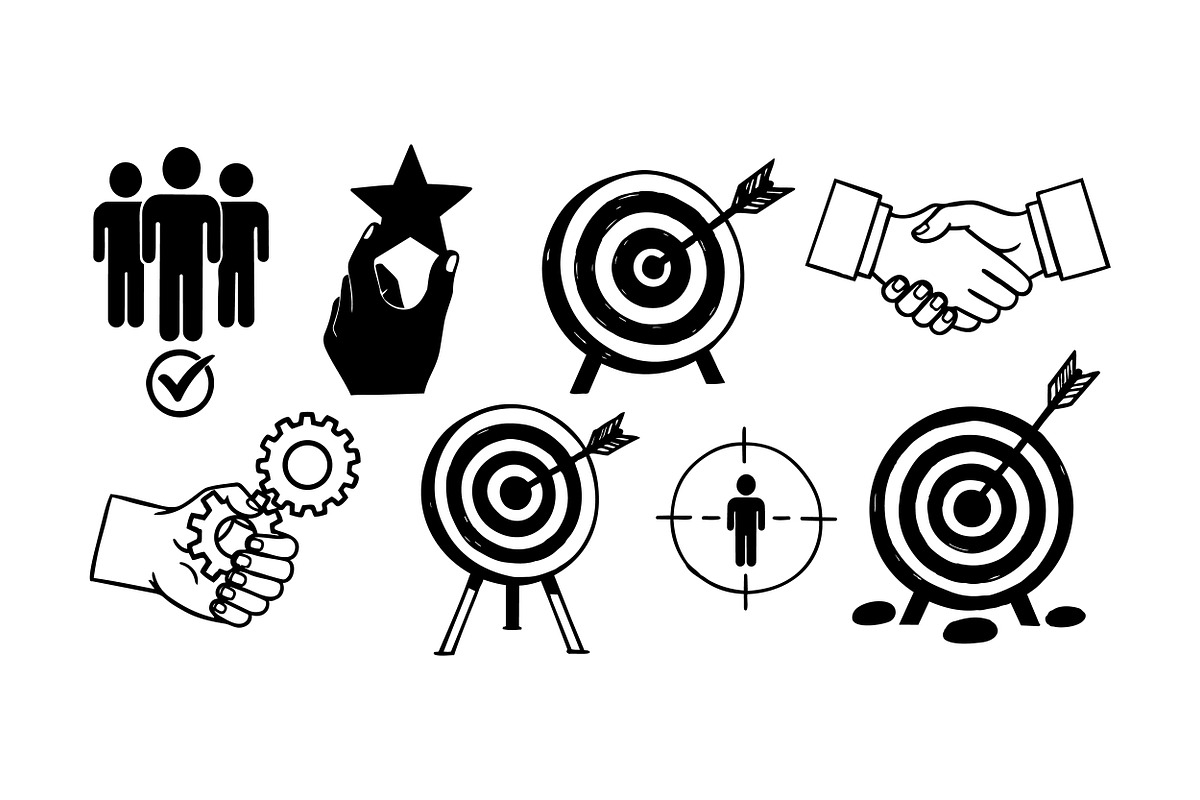 Business Goals Icon Set, an Illustration by designvectx (Photo 3 of 3)