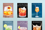 Cocktail Posters Watercolor set, an Object Graphic by Olexandra Mur (Thumbnail 2 of 3)