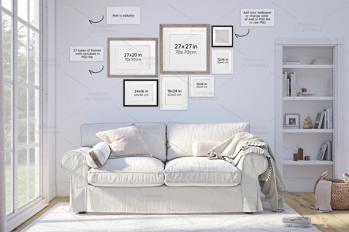 Interior Mockup, Living Room Mockup, a Household Mockup by Designed By Gorovaya (Photo 8 of 9)