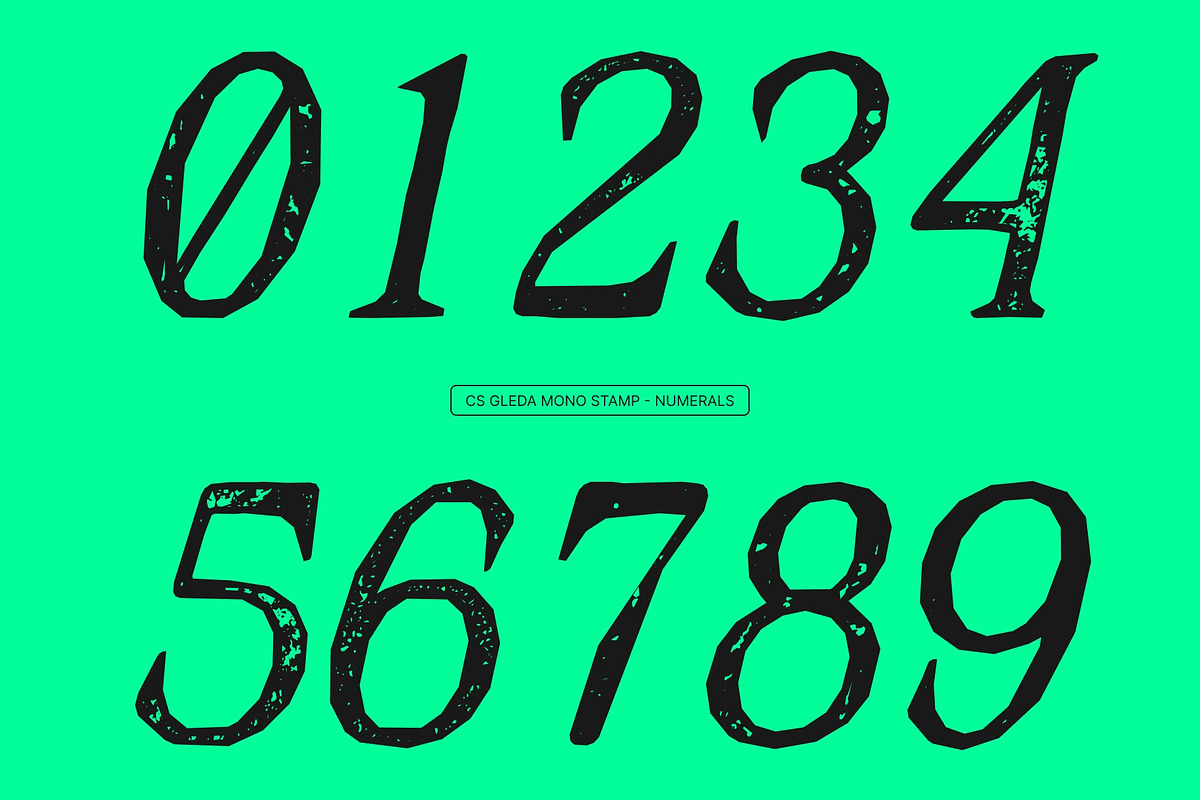CS Gleda Mono Stamp, a Serif Font by Craft Supply Co. (Photo 4 of 8)