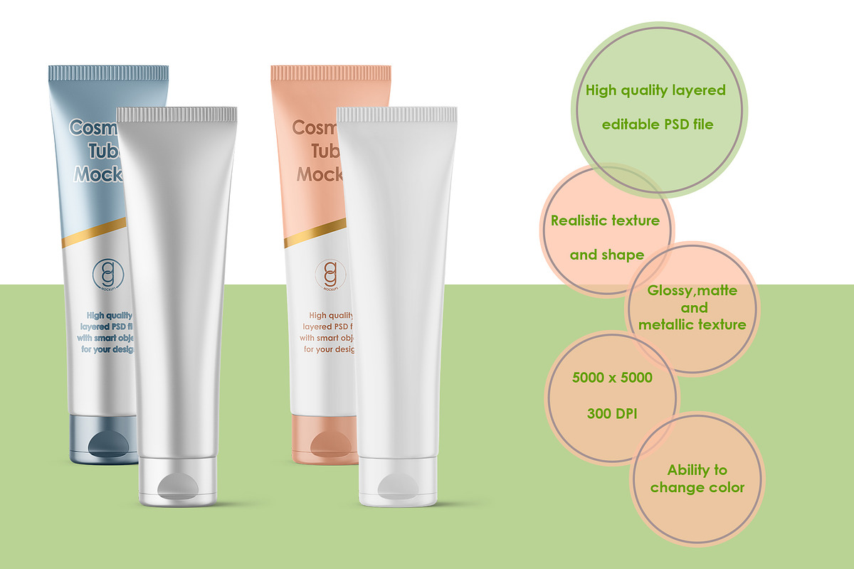 Cosmetic Tube Mockup, a Packaging Mockup by AG Mockups (Photo 2 of 3)