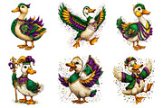 Mardi Gras Goose Clipart Bundle, an Illustration by Dream Creation (Thumbnail 5 of 6)