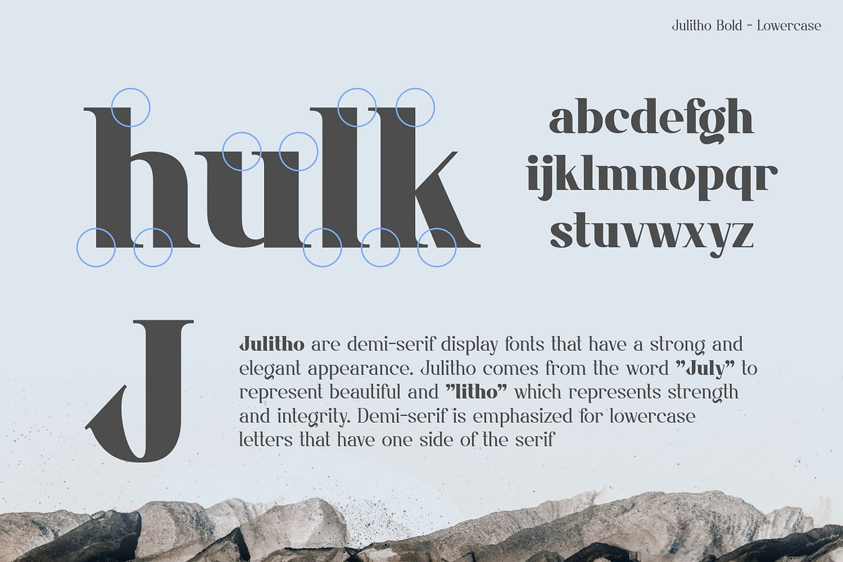 Julitho Fonts Family, a Serif Font by Asenbayu (Photo 8 of 13)