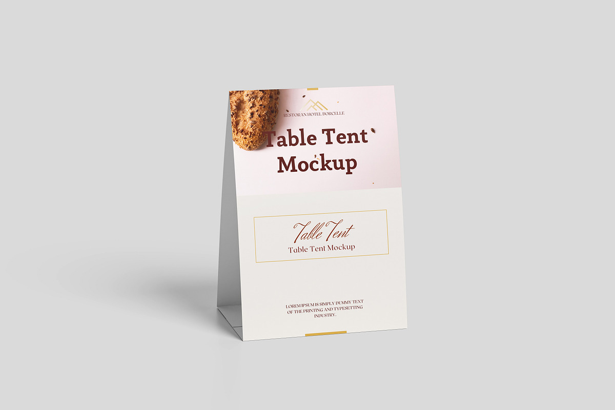 Table Tent Mockup, a Merchandise Mockup by Akaimockup (Photo 3 of 6)