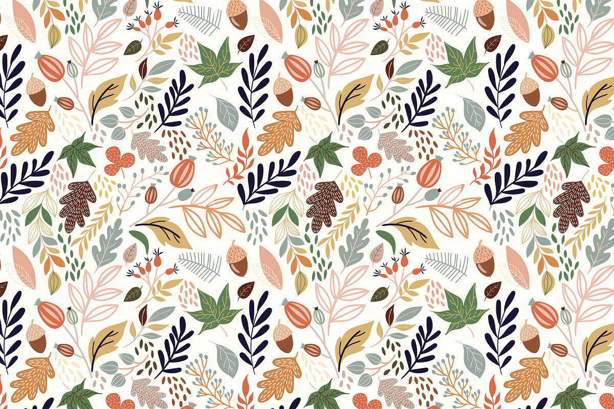 Autumn seamless patterns, a Pattern Graphic by Letto studio (Photo 2 of 3)