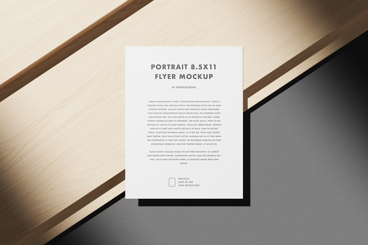 Portrait 8.5x11 Flyer Mockup Set, an Advertising Mockup by professorinc (Photo 3 of 6)