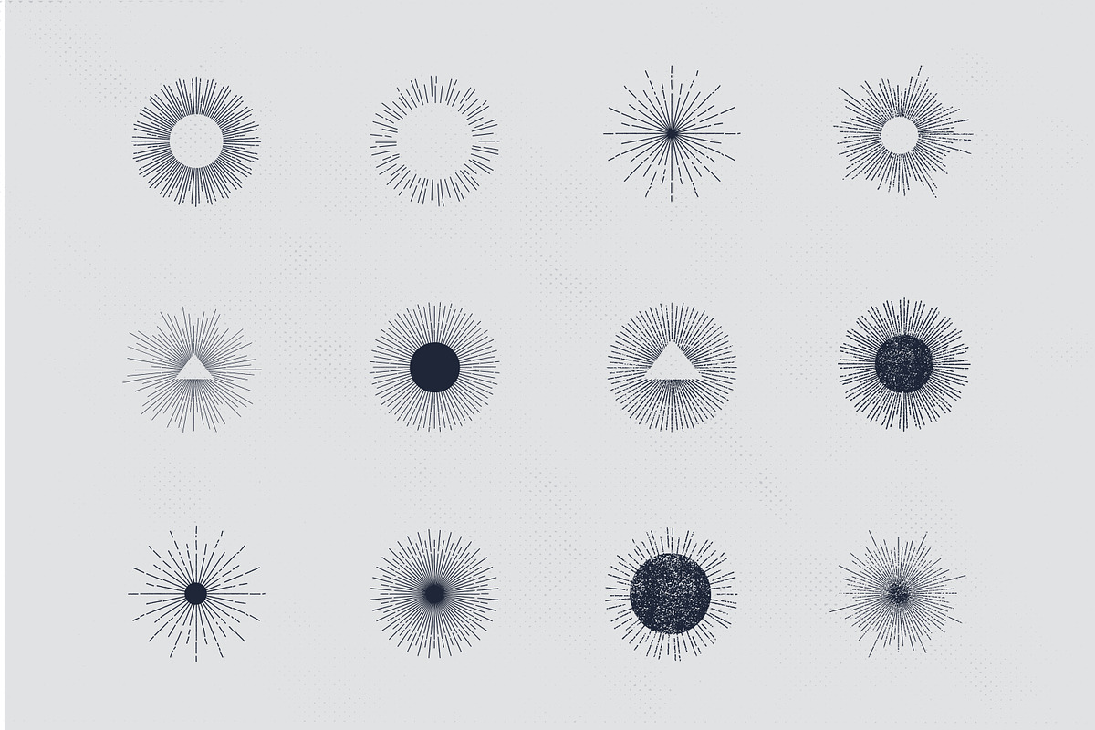 Vintage Vector Light Rays, an Illustration by cloverandcrow (Photo 3 of 4)