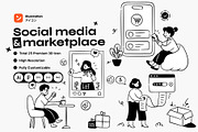 Social Media & Marketplace, a Technology Illustration by orenjidesign (Thumbnail 1 of 8)