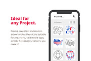 US Election Clipart, an Outline Icon by Amogh Design (Thumbnail 4 of 8)