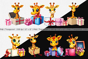 Giraffe Clipart Gift, a Graphic by Artnoy (Thumbnail 2 of 5)