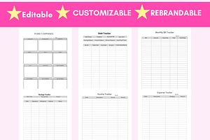 Financial Budget Planner Templates