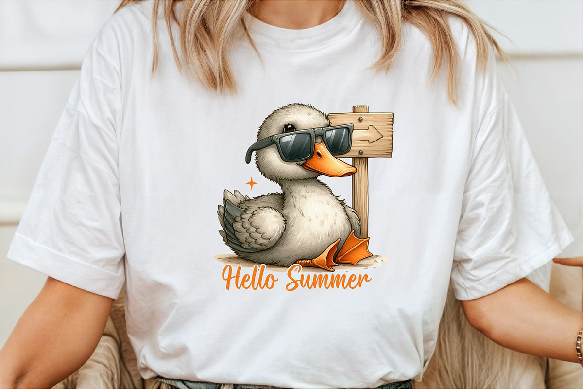 Hello Summer, Summer Duck PNG, an Illustration by Libby Wishes (Photo 3 of 4)