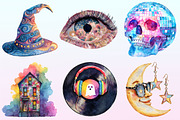 Groovy Halloween Day Clipart., a Graphic by CitraGraphics (Thumbnail 3 of 4)