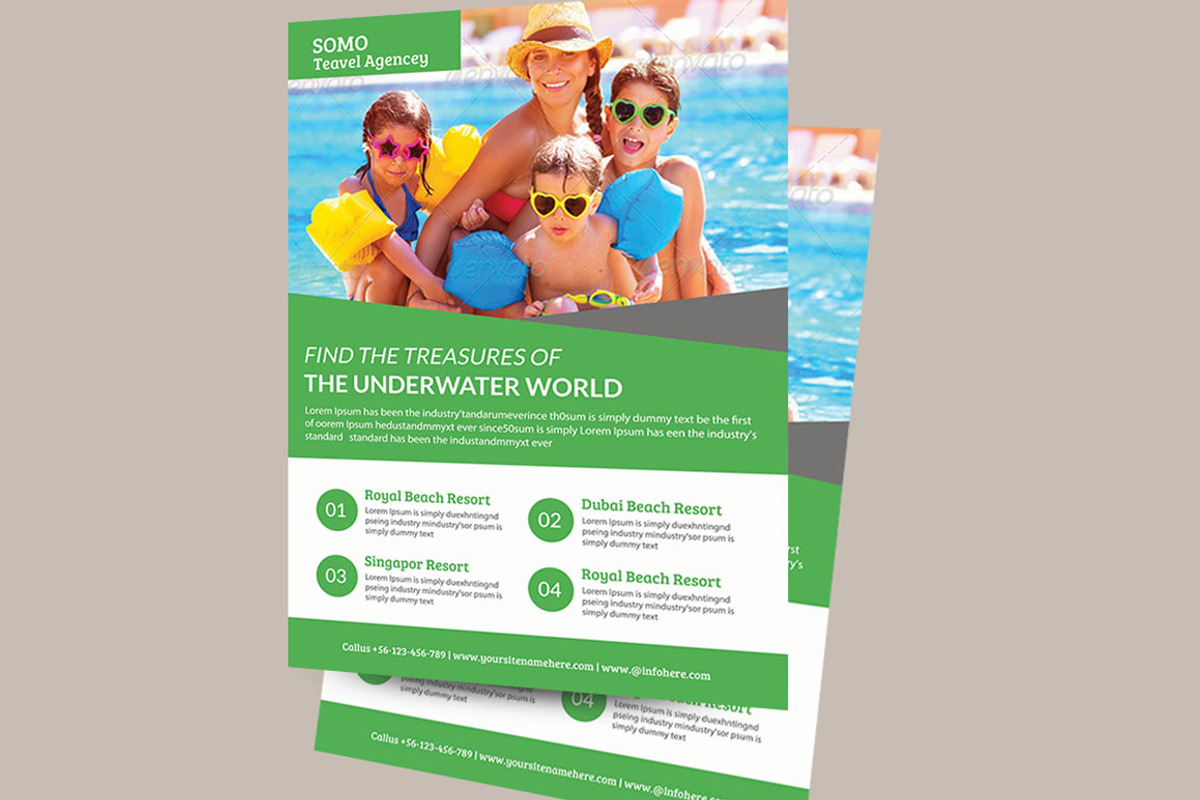 Travel Agency Flyer Template, a Flyer Template by TheGraphicsWorld (Photo 4 of 6)
