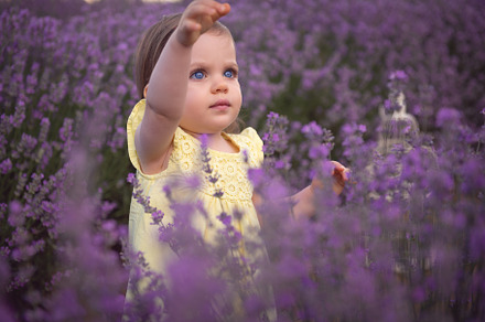 Beautiful babygirl in yellow dress