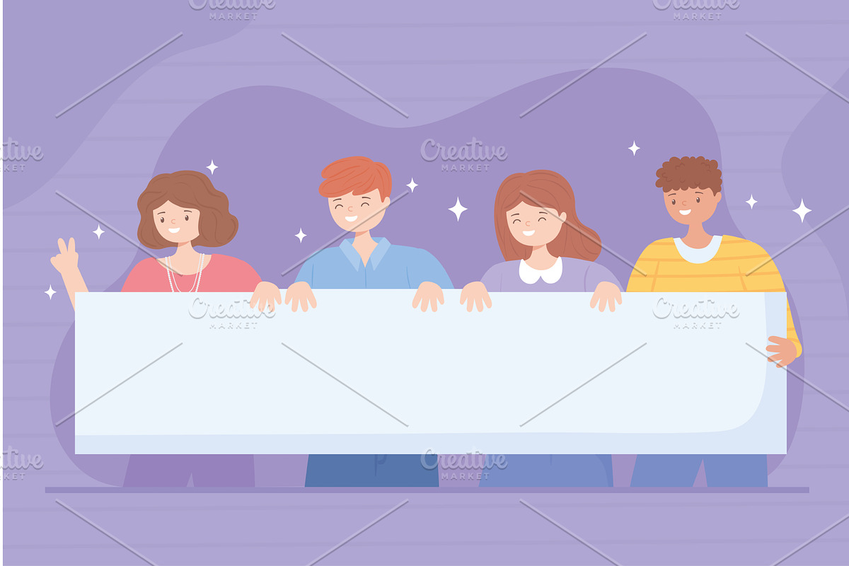 people big placard, a Person Illustration by studiogstock