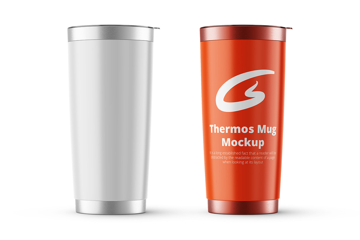 Thermos Mug Mockup, a Cups & Container Mockup by GraphicsPixel (Photo 1 of 3)