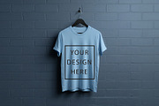 T-Shirt Mockup - Sky Blue Edition, a Shirt Mockup by ForhadGFX (Thumbnail 4 of 12)