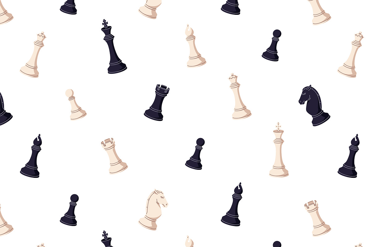 Chess pieces set + backgrounds, an Object Illustration by PaperTrident (Photo 9 of 9)