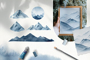 Winter forest watercolor clipart, an Animal Illustration by Color Hugs Art (Thumbnail 3 of 10)