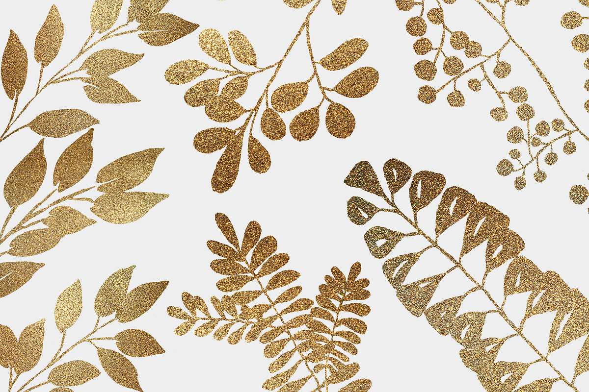 Gold Leaves, Wreaths & Patterns, an Object Graphic by OM Creativ (Photo 2 of 7)