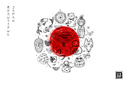 Japanese doodles, an Illustration by Elina_Li (Thumbnail 3 of 13)