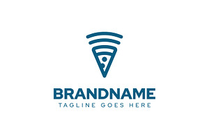 Pizza Wifi Logo, a Branding & Logo Template by Pray Art Design Studio