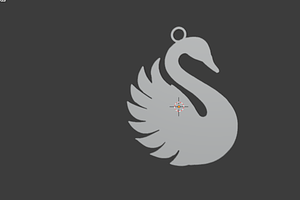 Swan Pendant -01 Printable Jewelry