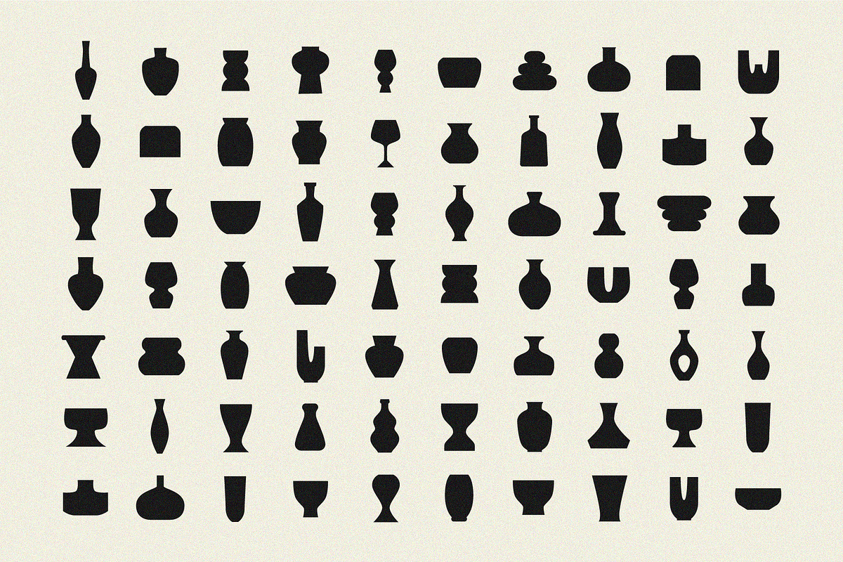 Vase Collection Shapes & Masks, an Object Graphic by line & plane (Photo 3 of 9)