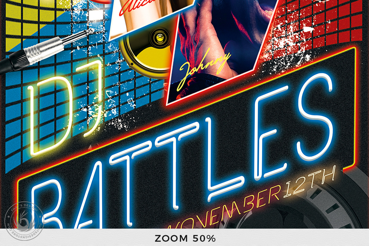 DJ Battle Flyer Template V1, a Flyer Template by ThatsDesignArt (Photo 7 of 7)