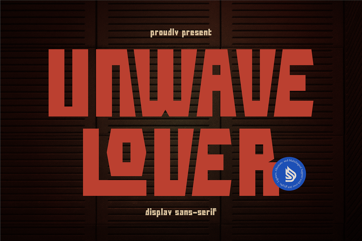 Unwave Lover | Display Sans Serif, a Sans Serif Font by Denustudios (Photo 1 of 14)