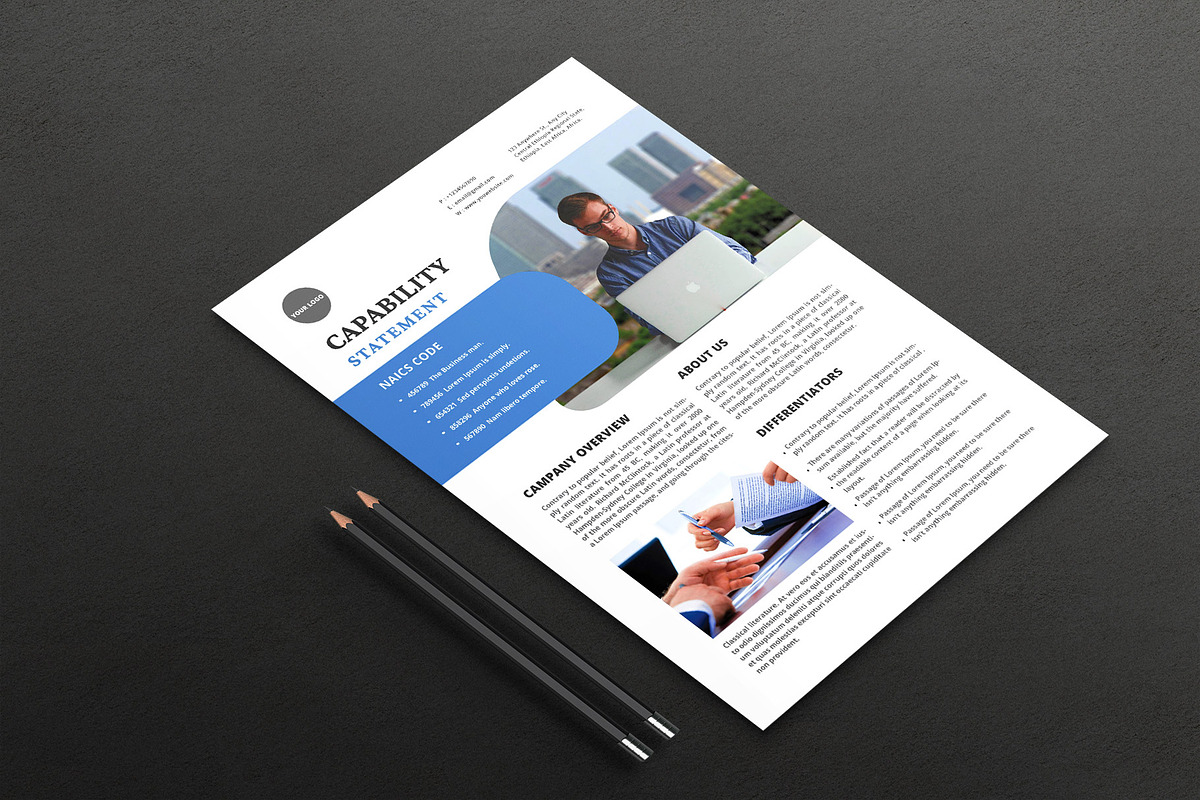 Capability Statement Templates, a Stationery Template by Design Zone (Photo 3 of 7)